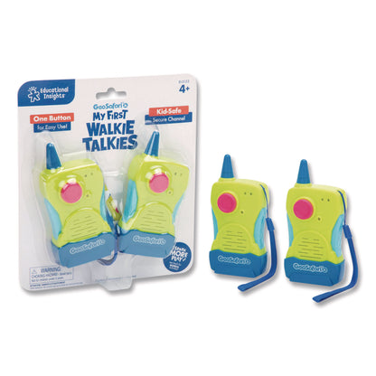 Educational Insights® My First Walkie Talkies, Range: 300 ft, 8.9 x 7 x 1.2, Multicolor, 2 Walkie Talkies (EII5133)