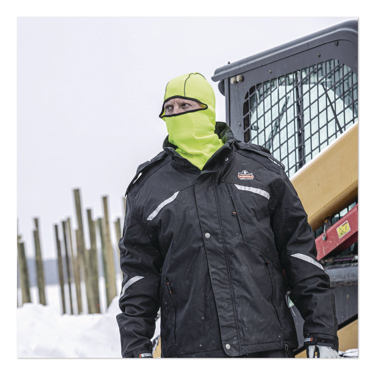 ergodyne® N-Ferno 6821 Fleece Balaclava Face Mask, One Size Fits Most, Lime (EGO16829)