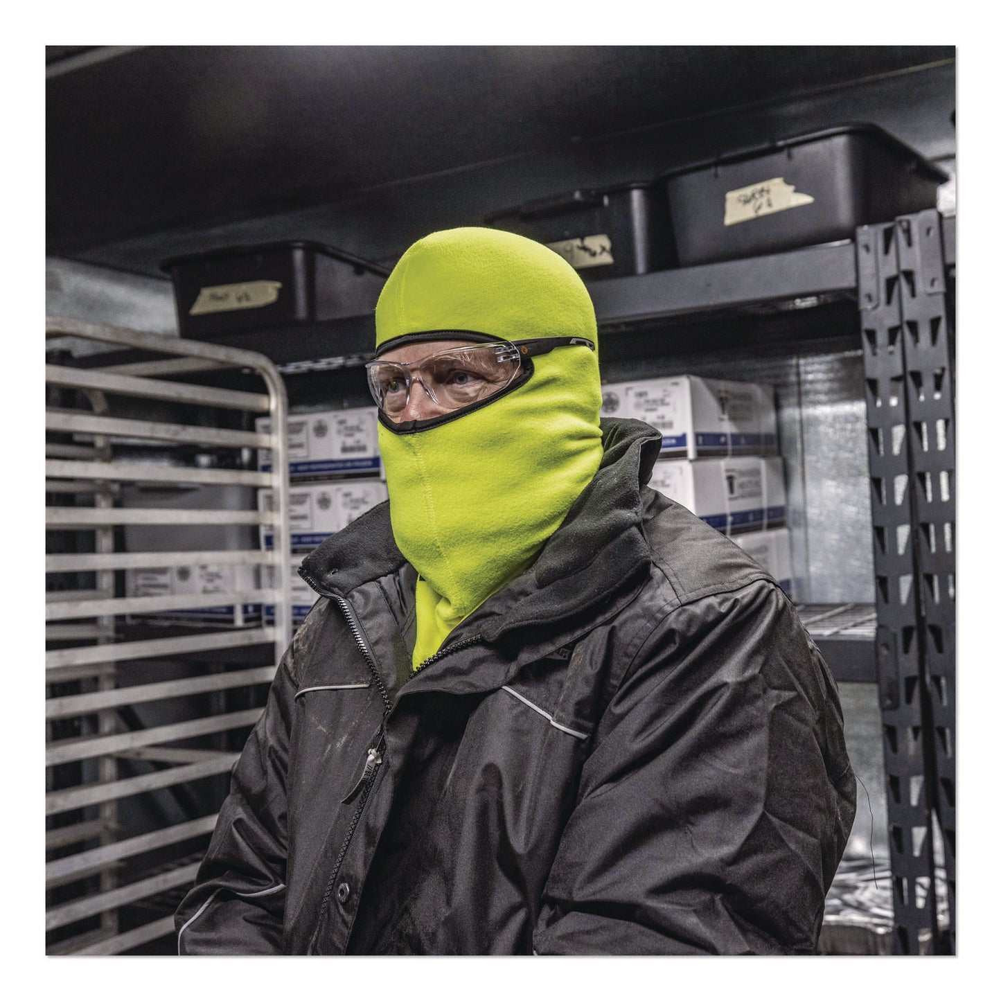 ergodyne® N-Ferno 6821 Fleece Balaclava Face Mask, One Size Fits Most, Lime (EGO16829)