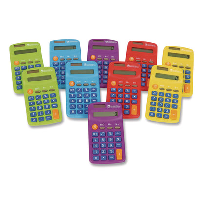 Learning Resources® Rainbow Calculators, 8-Digit, LCD, 10 Calculators (LRNLER0014)