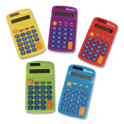 Learning Resources® Rainbow Calculators, 8-Digit, LCD, 10 Calculators (LRNLER0014)