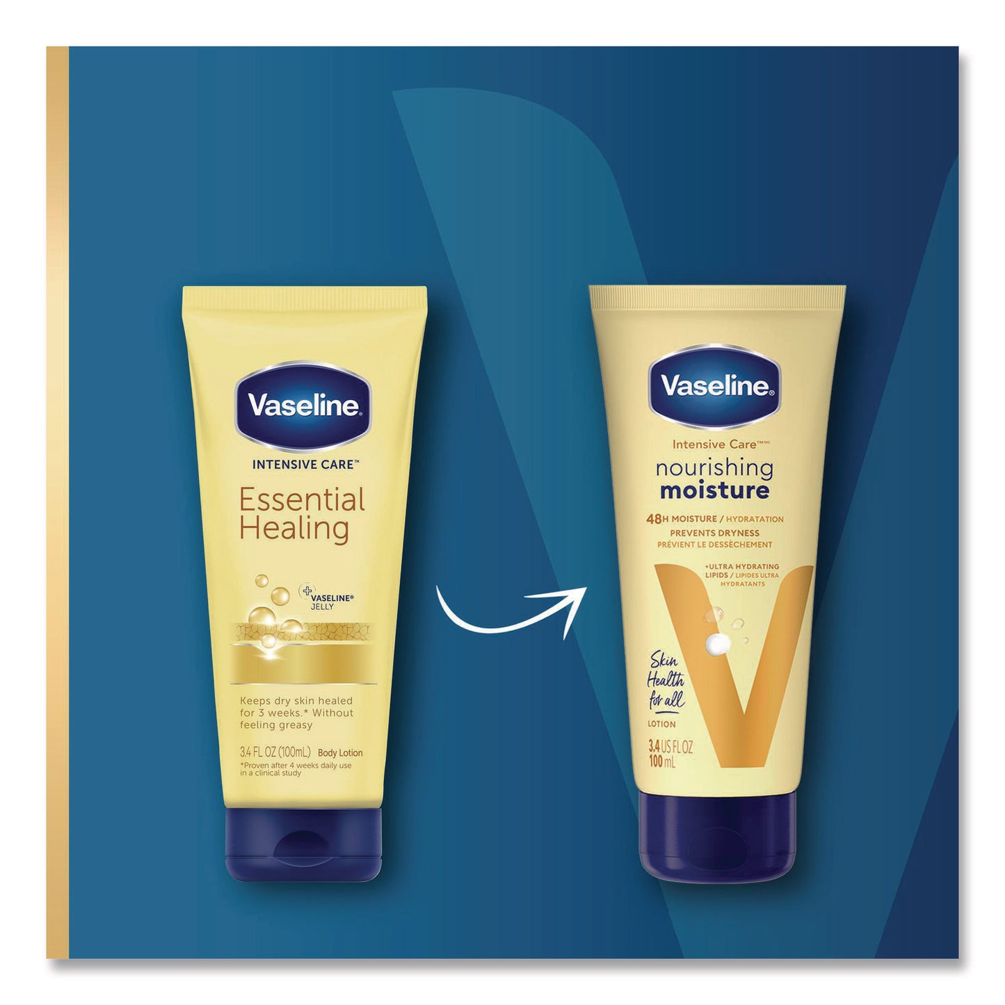 Vaseline® Intensive Care Essential Healing Body Lotion, 3.4 oz Squeeze Tube (UNI04448EA)