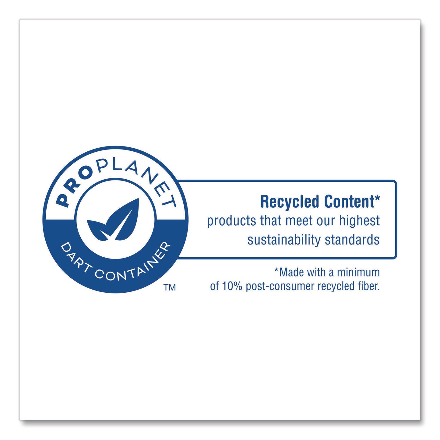 SOLO® Recycled Content PCF Paper Hot Cups, 10 oz, ProPlanet Seal, White/Blue, 480/Carton (SCCW370RCPLANET)