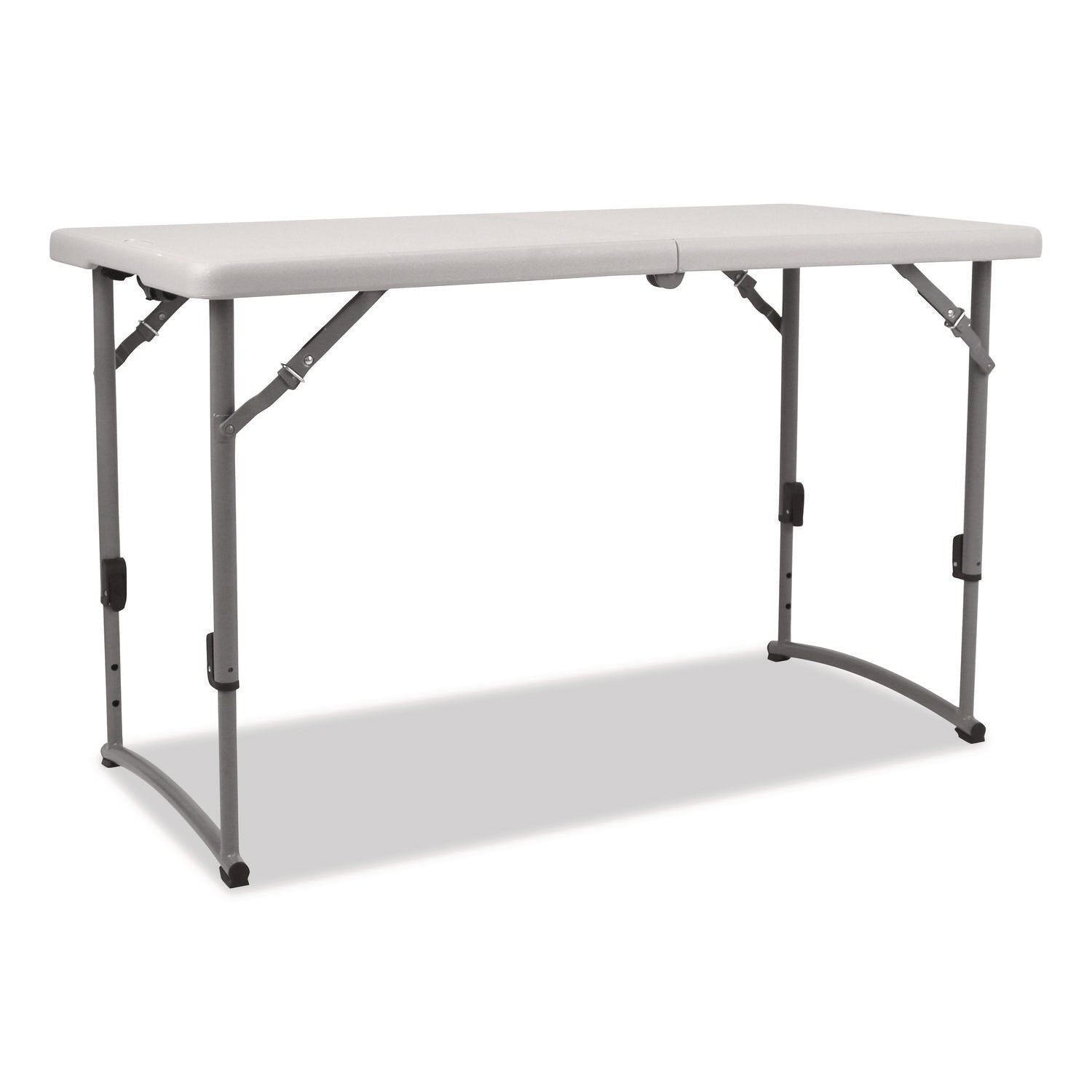 NPS® Plastic Fold-in-Half Adjustable Height Table, Rectangular, 24w x ...