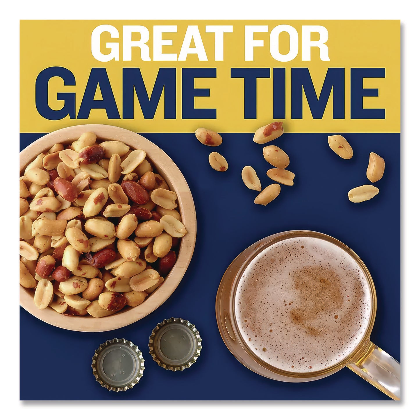 Planters® Cocktail Peanuts, Salted, 35 oz Canister (PTN07615)