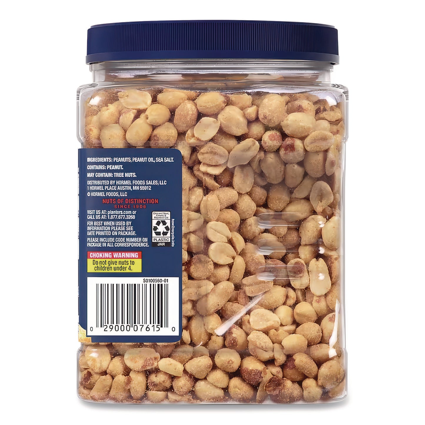 Planters® Cocktail Peanuts, Salted, 35 oz Canister (PTN07615)