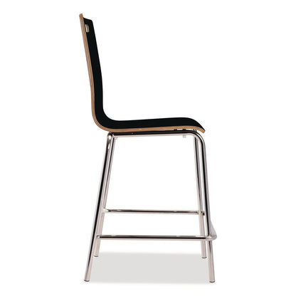 nps®-bushwick-series-bentwood-stool-counter-height-supports-up-to-500-lb-24-seat-height-black-seat-back-chrome-base-4-pack-npsbcm234_4