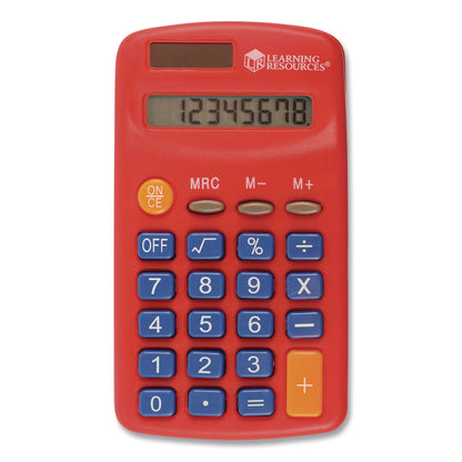Learning Resources® Rainbow Calculators and Storage Chart, 8-Digit, LCD, 30 Calculators (LRNLER0009)