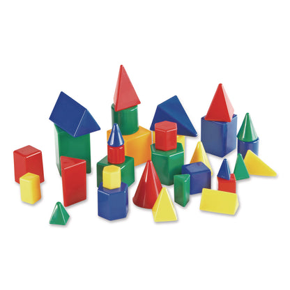 Learning Resources® Mini GeoSolids, Grades K to 5, 32 Pieces (LRNLER0913)