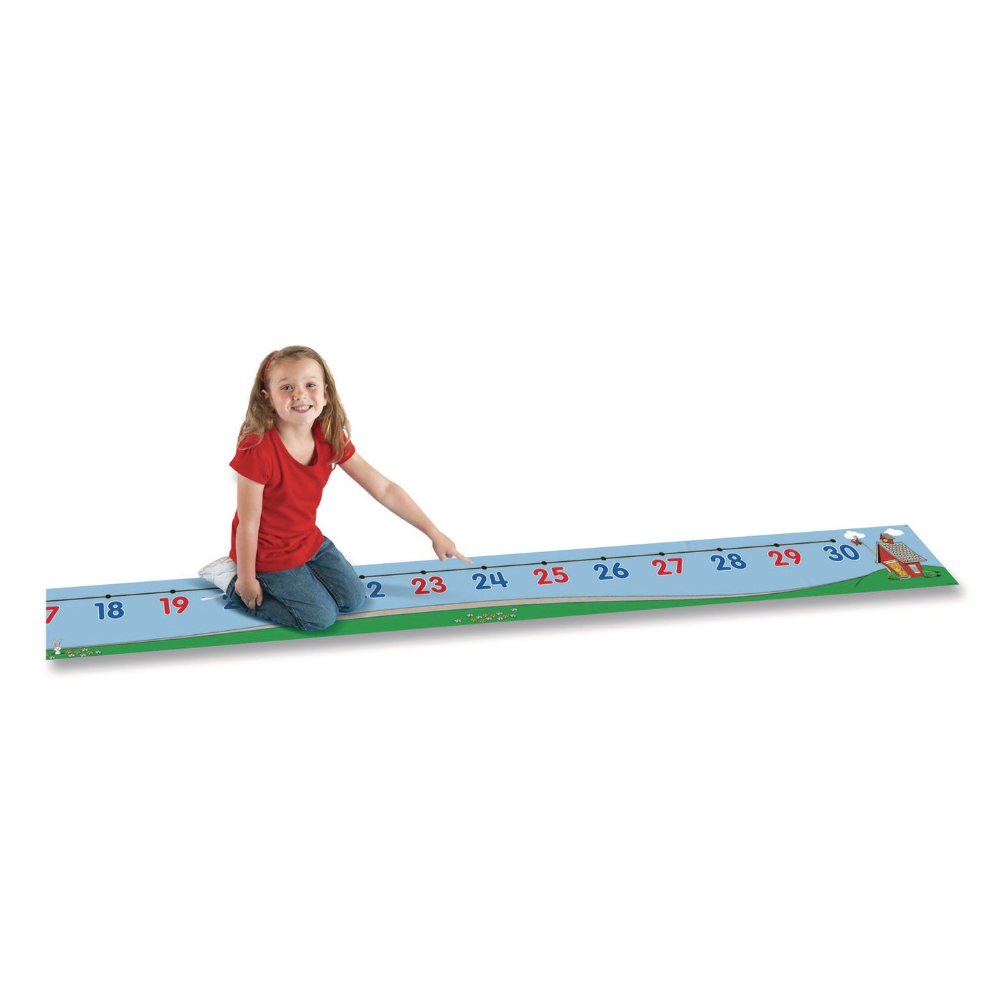Learning Resources® 0-30 Number Line Floor Mat, Grades K to 5 (LRNLER0935)