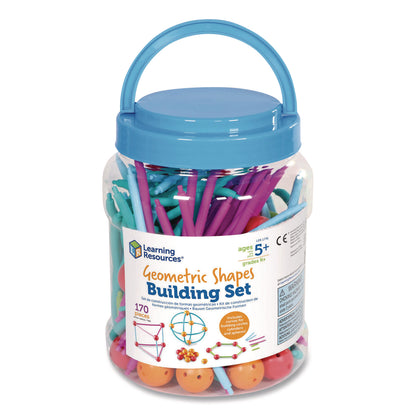 Learning Resources® Geometric Shapes Building Set, Grades K to 5, 170 Pieces (LRNLER1776)