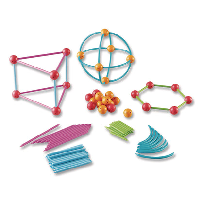 Learning Resources® Geometric Shapes Building Set, Grades K to 5, 170 Pieces (LRNLER1776)