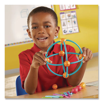 Learning Resources® Geometric Shapes Building Set, Grades K to 5, 170 Pieces (LRNLER1776)