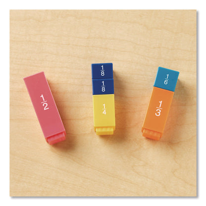 Learning Resources® Fraction Tower Fraction Cubes, Grades 1 to 4, 51 Pieces (LRNLER2510)