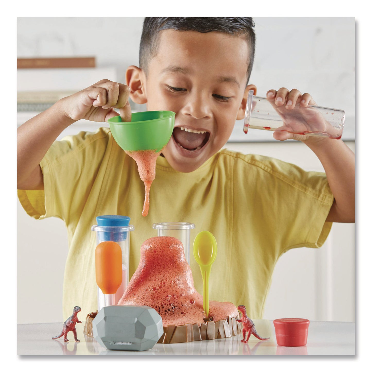Learning Resources® Fizzy Volcano Preschool Science Lab, Grades Pre-K to 2, 13 Pieces (LRNLER2895)