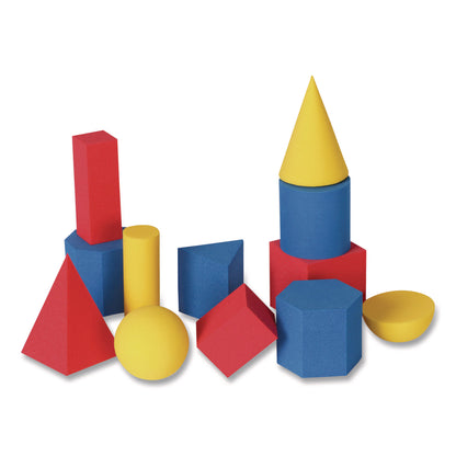 Learning Resources® Hands-On Soft Geometric Solids, Grades K to 5, 12 Pieces (LRNLER6120)