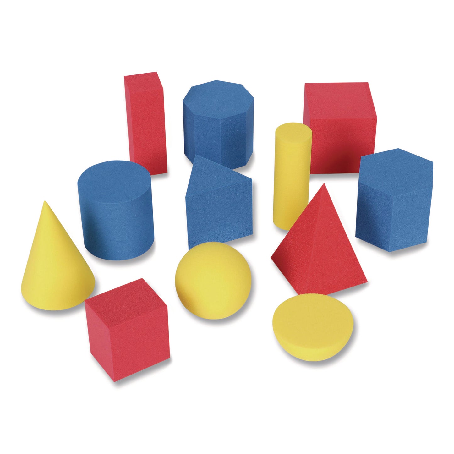 Learning Resources® Hands-On Soft Geometric Solids, Grades K to 5, 12 Pieces (LRNLER6120)