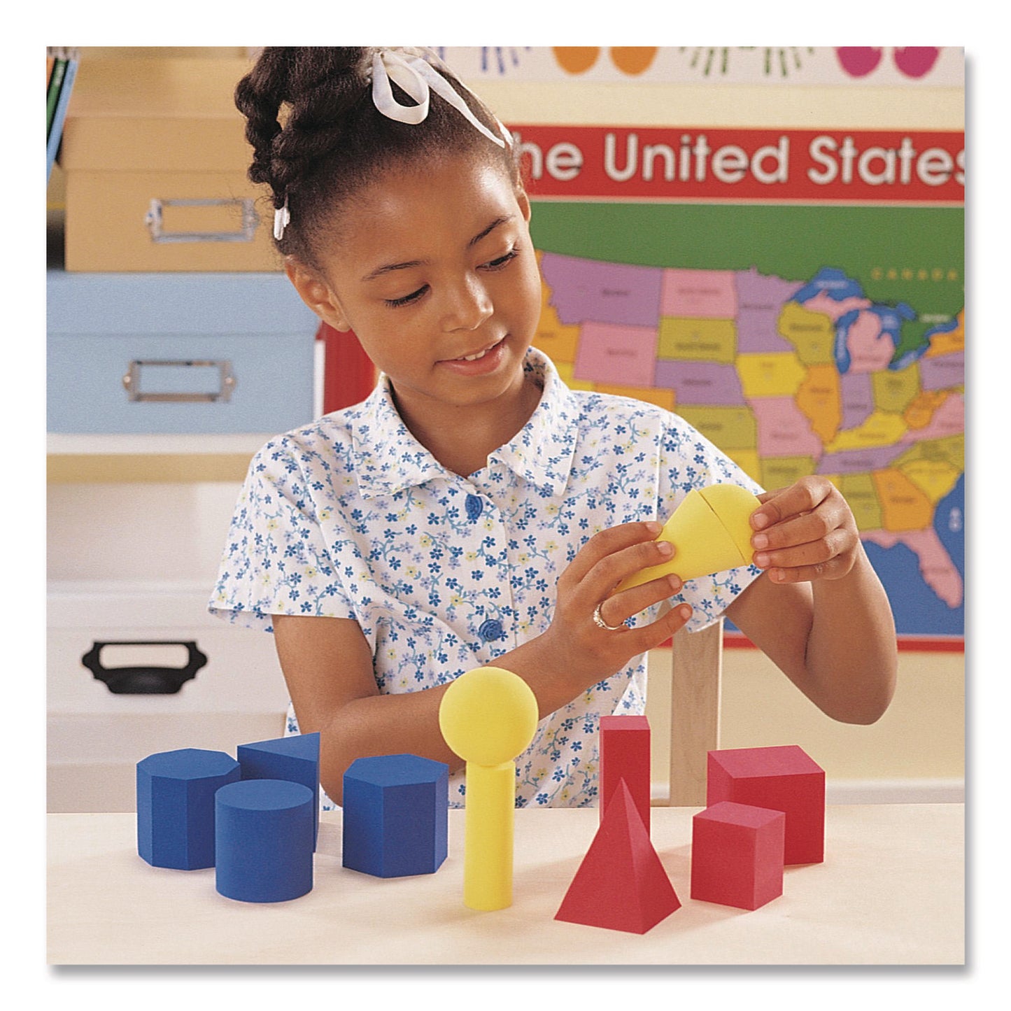 Learning Resources® Hands-On Soft Geometric Solids, Grades K to 5, 12 Pieces (LRNLER6120)