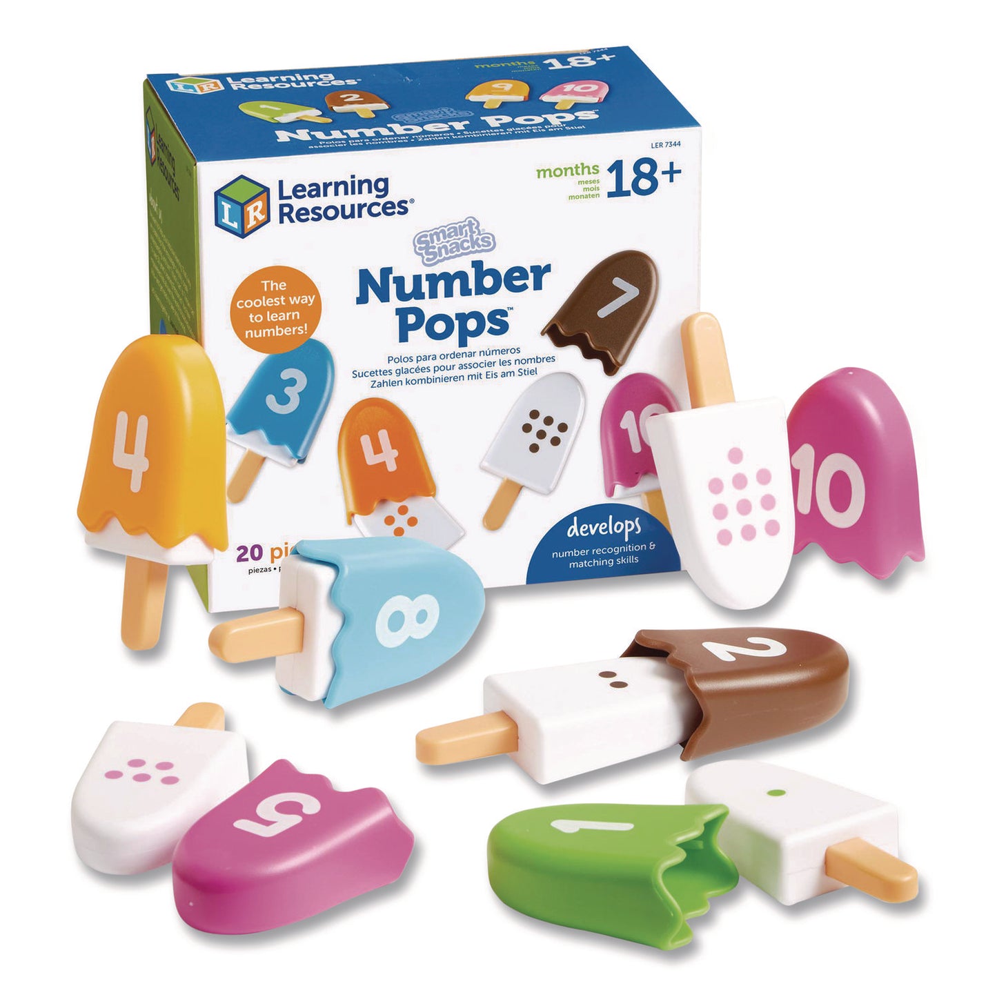 Learning Resources® Smart Snacks Number Pops, Pre-K, 20 Pieces (LRNLER7344)