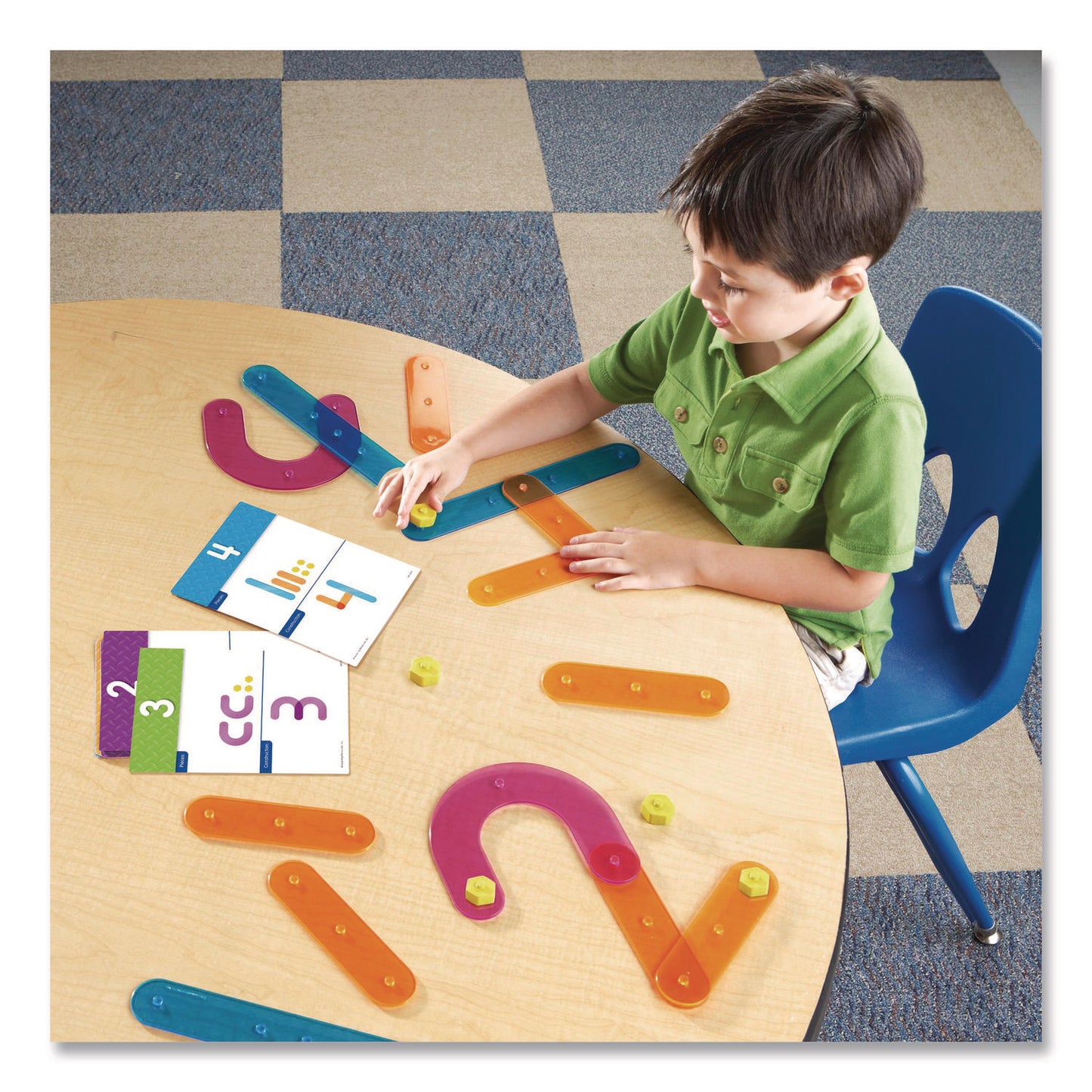 Learning Resources® Number Construction Activity Set, Pre-K to K, 50 Pieces (LRNLER8550)
