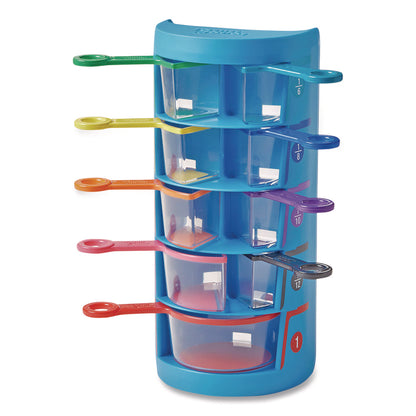 hand2mind® Rainbow Fraction Measuring Cups, Pre-K to K, 9 Pieces (HDM93399)