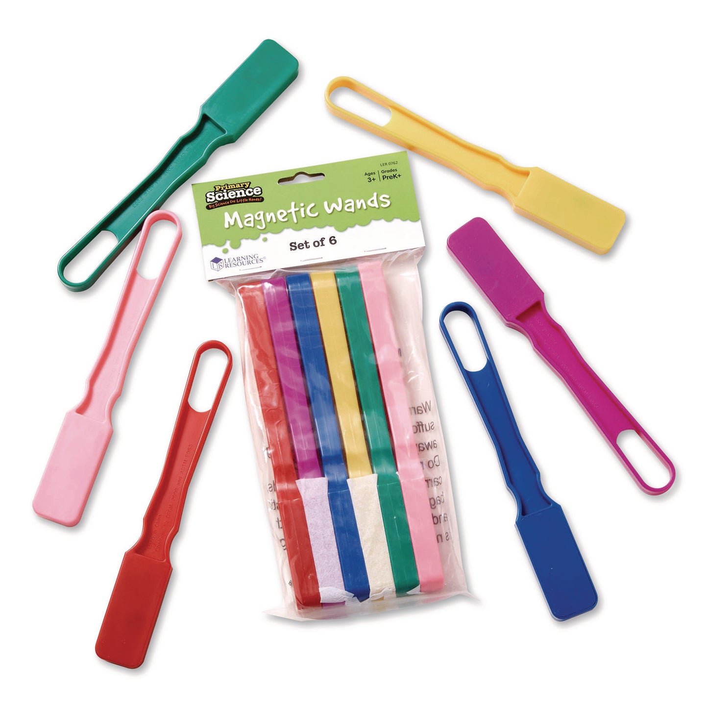 Learning Resources® Magnetic Wands, Grades Pre-K to 5, 6 Pieces (LRNLER0762)