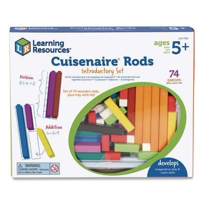 Learning Resources® Cuisenaire Rods Introductory Set, Grades Pre-K to 3, 74 Pieces (LRNLER7500)