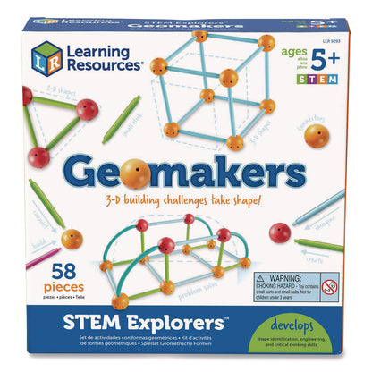 Learning Resources® STEM Explorers Geomakers, Grades K to 2, 58 Pieces (LRNLER9293)