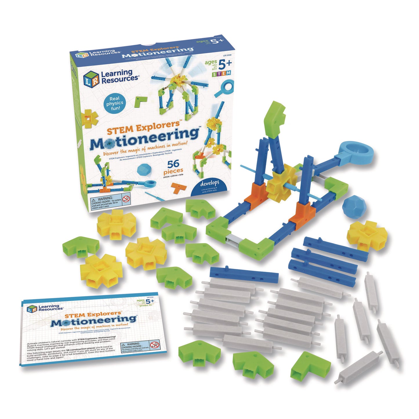 Learning Resources® STEM Explorers Motioneering, Grades K to 2, 56 Pieces (LRNLER9308)
