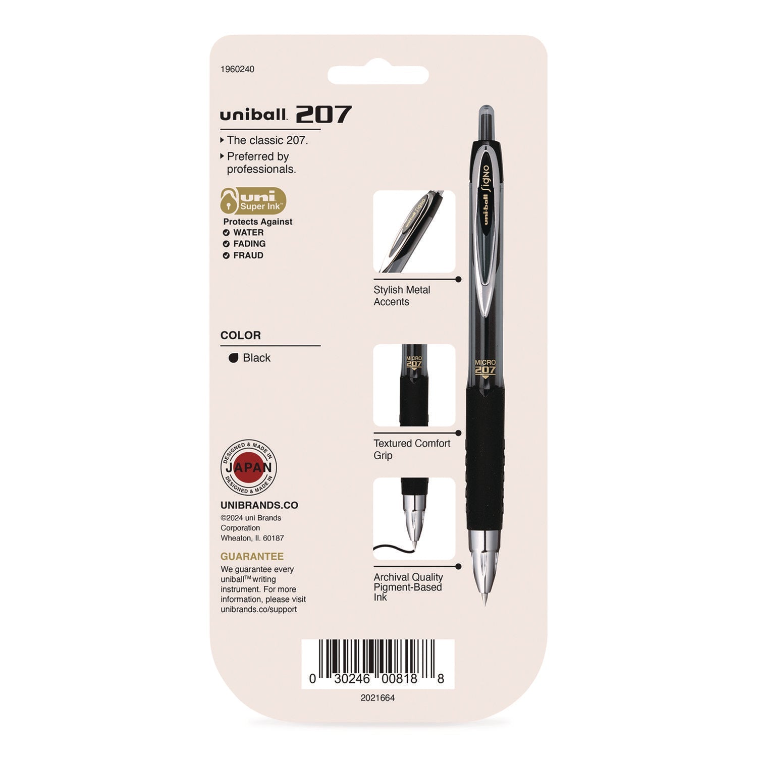 uniball®-signo-207-gel-pen-retractable-fine-0-5-mm-black-ink-smoke-black-barrel-5-pack-ubc1960240_2