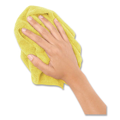 Boardwalk® Microfiber Cleaning Cloths, 12 x 12, Yellow, 12/Pack (BWK12YELCLOTH)