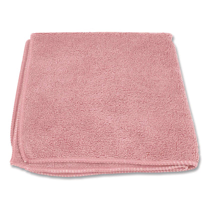 Boardwalk® Microfiber Cloths, 12 x 12, Pink, 12/Pack (BWK12PINCLOTH)
