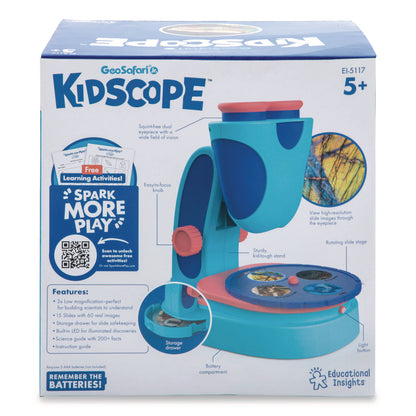 Educational Insights® GeoSafari Jr. Kidscope, Ages 5 and Up, 3x Magnification, Blue (EII5117)