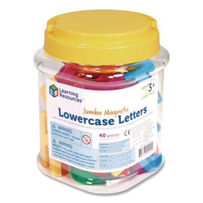 Learning Resources® Jumbo Lowercase Magnetic Letters, 1.5" Tall, Assorted Color Characters, 40 Pieces (LRNLER0451)
