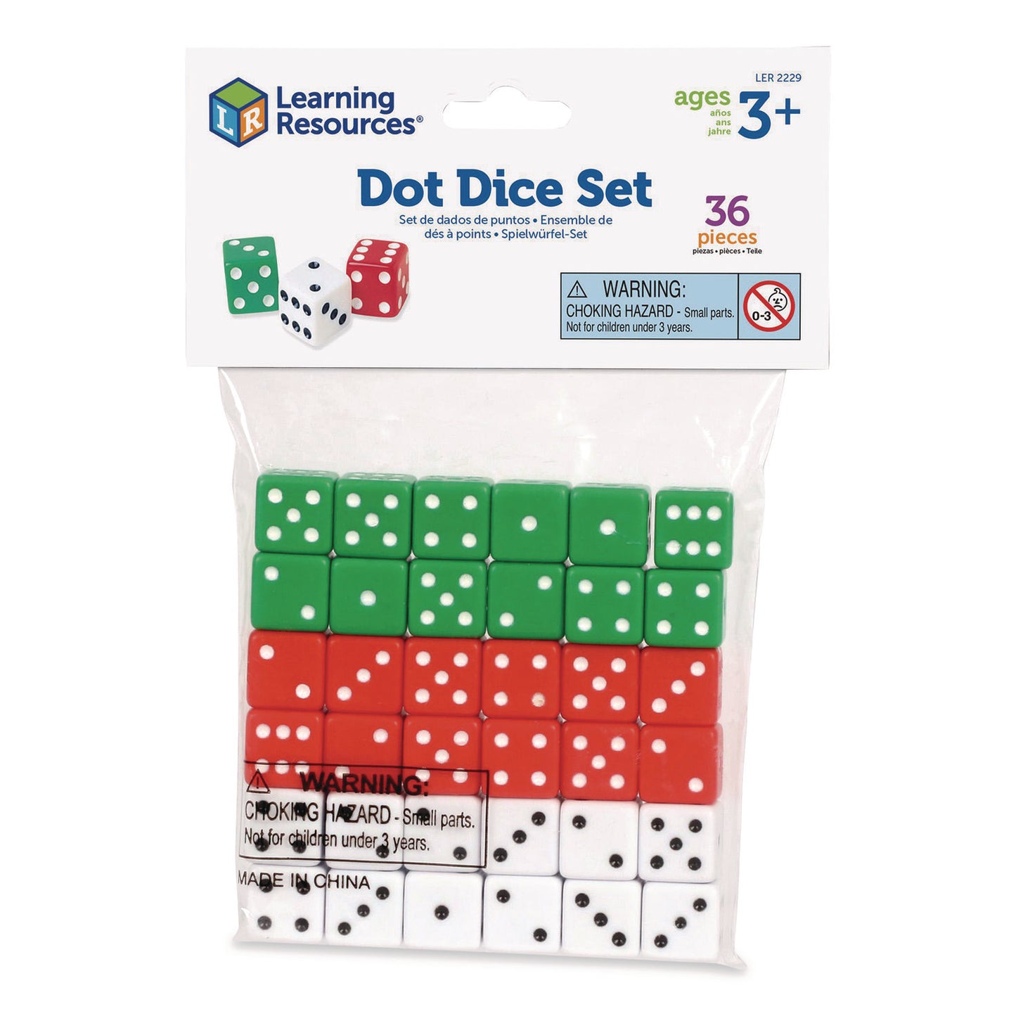 Learning Resources® Dot Dice, Ages 3 and Up, 36 Dice (LRNLER2229)
