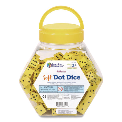 Learning Resources® Soft Foam Dot Dice, Grades Pre-K to 1, 200 Pieces (LRNLER6351)