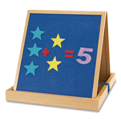 Learning Resources® Double-Sided Tabletop Easel, 15.75" x 17.5", White/Blue Surface (LRNLER7286)