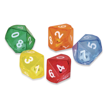 Learning Resources® 10-Sided Double-Decahedra Dice in Dice, Ages 6 to 10, 72 Dice (LRNLER7698)