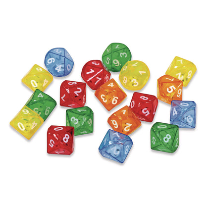 Learning Resources® 10-Sided Double-Decahedra Dice in Dice, Ages 6 to 10, 72 Dice (LRNLER7698)