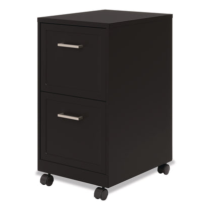 Alera® Two-Drawer Mobile Vertical File, 2 Letter-Size File Drawers, 14.25 x 18 x 26.7, Black (ALEHSVF1824BL)
