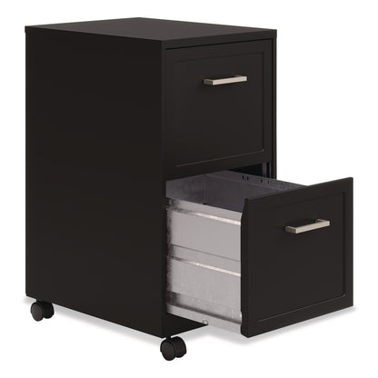 Alera® Two-Drawer Mobile Vertical File, 2 Letter-Size File Drawers, 14.25 x 18 x 26.7, Black (ALEHSVF1824BL)