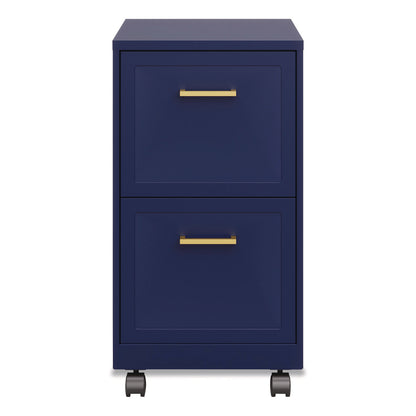 Alera® Two-Drawer Mobile Vertical File, 2 Letter-Size File Drawers, 14.25 x 18 x 26.7, Navy (ALEHSVF1824NY)