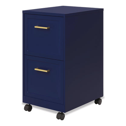 Alera® Two-Drawer Mobile Vertical File, 2 Letter-Size File Drawers, 14.25 x 18 x 26.7, Navy (ALEHSVF1824NY)