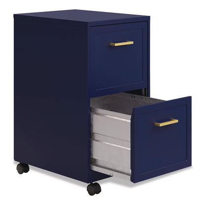 Alera® Two-Drawer Mobile Vertical File, 2 Letter-Size File Drawers, 14.25 x 18 x 26.7, Navy (ALEHSVF1824NY)