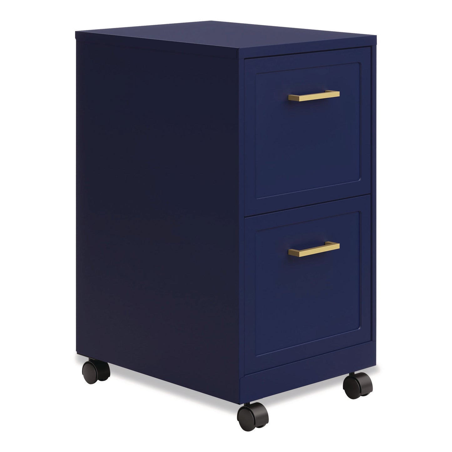 Alera® Two-Drawer Mobile Vertical File, 2 Letter-Size File Drawers, 14.25 x 18 x 26.7, Navy (ALEHSVF1824NY)
