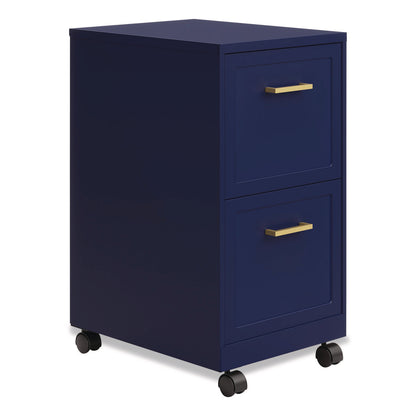 Alera® Two-Drawer Mobile Vertical File, 2 Letter-Size File Drawers, 14.25 x 18 x 26.7, Navy (ALEHSVF1824NY)