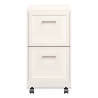Alera® Two-Drawer Mobile Vertical File, 2 Letter-Size File Drawers, 14.25 x 18 x 26.7, Pearl White (ALEHSVF1824WH)