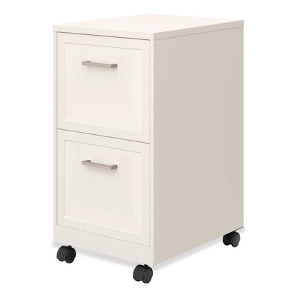 Alera® Two-Drawer Mobile Vertical File, 2 Letter-Size File Drawers, 14.25 x 18 x 26.7, Pearl White (ALEHSVF1824WH)
