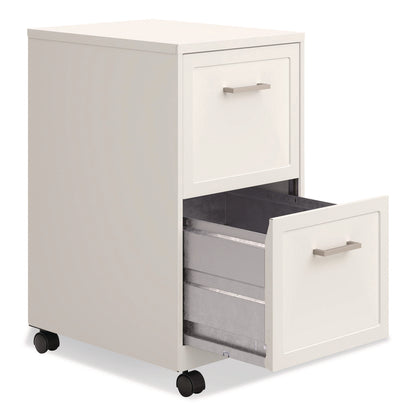 Alera® Two-Drawer Mobile Vertical File, 2 Letter-Size File Drawers, 14.25 x 18 x 26.7, Pearl White (ALEHSVF1824WH)
