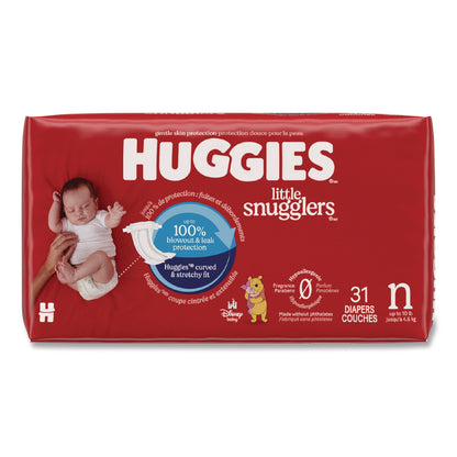 Huggies® Little Snugglers Baby Diapers, Size 0 to Newborn, 1 lbs to 10 lbs, Disney Design, 31 Diapers/Pack, 4 Packs/Carton (KCM49694)